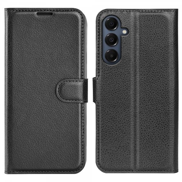 Samsung Galaxy A17 Etui Litchi Svart