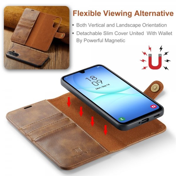 Dg.Ming Samsung Galaxy A17 Etui Avtagbart Deksel Brun