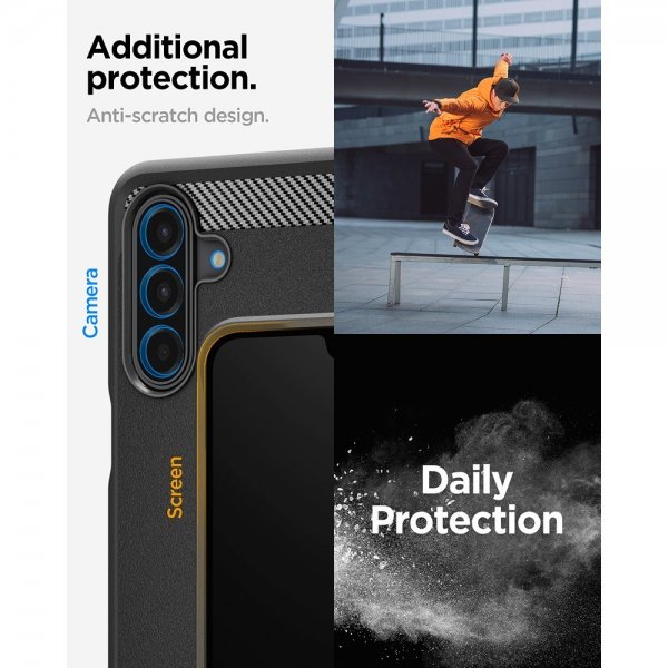 Spigen Samsung Galaxy A17 Deksel Rugged Armor Matte Black