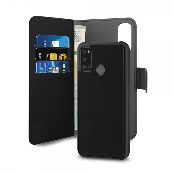 Puro Samsung Galaxy A21s Etui Wallet Detachable 2 in 2 Svart