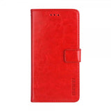 Samsung Galaxy A22 4G Etui Skinntekstur Rød
