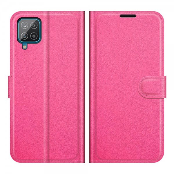 Samsung Galaxy A22 4G Etui Litchi Magenta