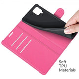 Samsung Galaxy A22 4G Etui Litchi Magenta
