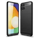Samsung Galaxy A22 4G Deksel Børstet Karbonfibertekstur Svart