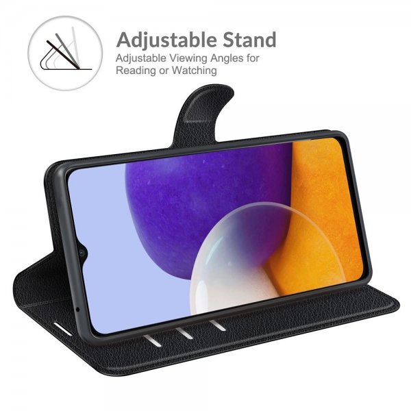 Samsung Galaxy A22 5G Etui Litchi Svart