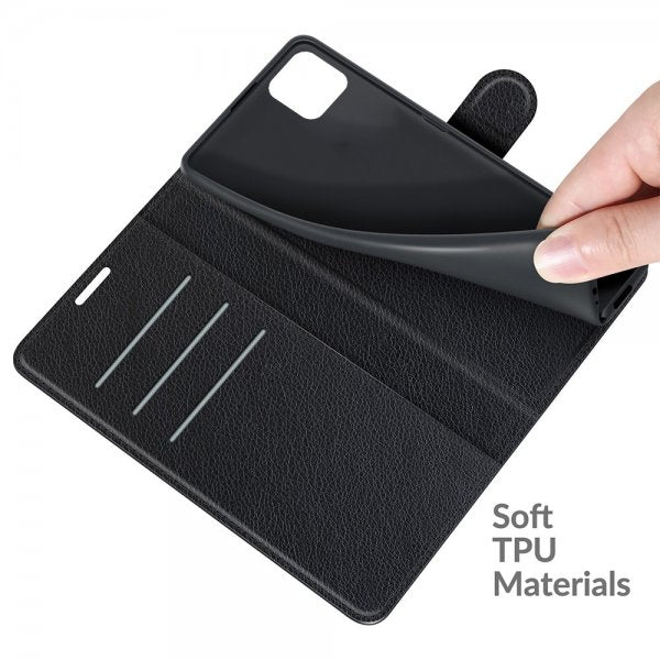 Samsung Galaxy A22 5G Etui Litchi Svart