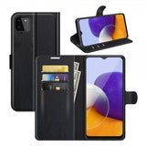 Samsung Galaxy A22 5G Etui Litchi Svart