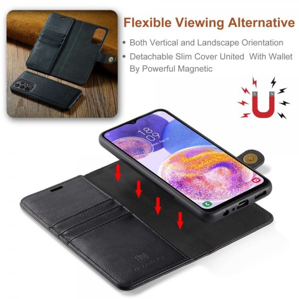Dg.Ming Samsung Galaxy A23 5G Etui Avtagbart Deksel Svart