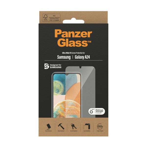 PanzerGlass Samsung Galaxy A24 Skjermbeskytter Ultra-Wide Fit