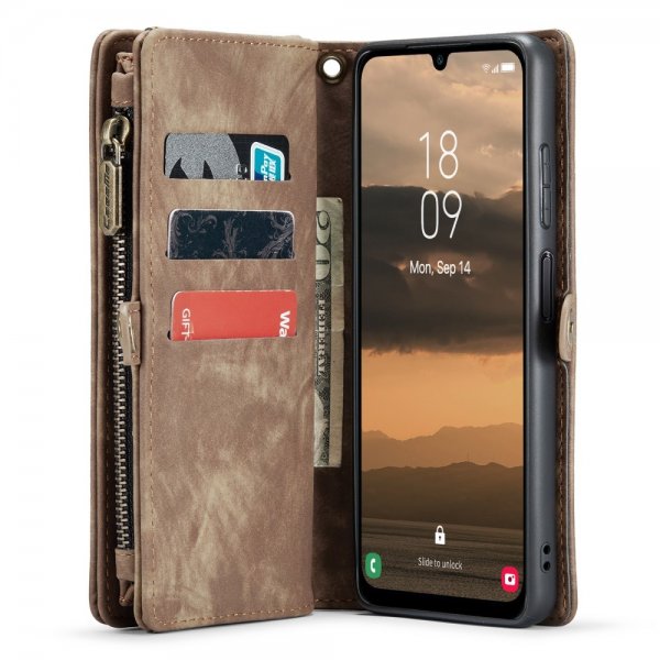 CaseMe Samsung Galaxy A25 Etui 008 Series Avtakbart Deksel Brun