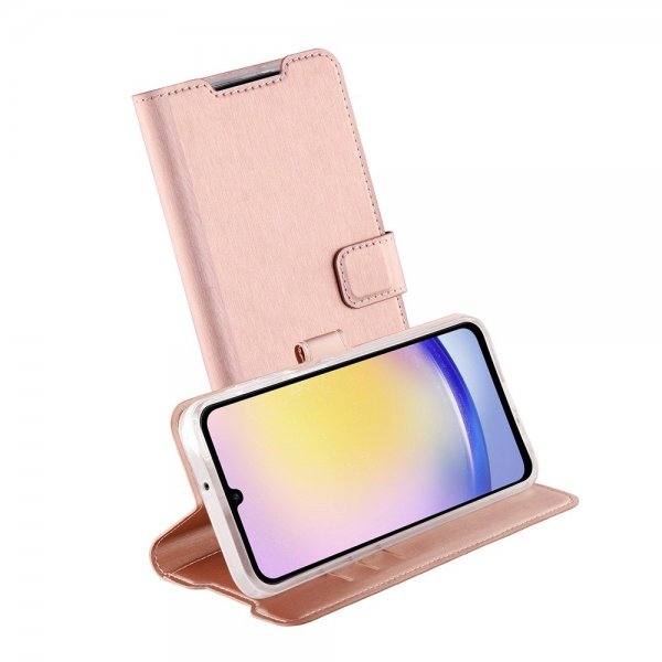 Vivanco Samsung Galaxy A25 Etui Classic Wallet Rosegull
