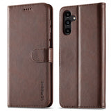 Lc.Imeeke Samsung Galaxy A25 Etui med Kortlomme stativfunksjon Mørkebrun
