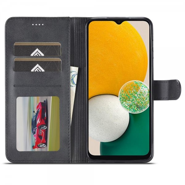 Lc.Imeeke Samsung Galaxy A25 Etui med Kortlomme stativfunksjon Svart