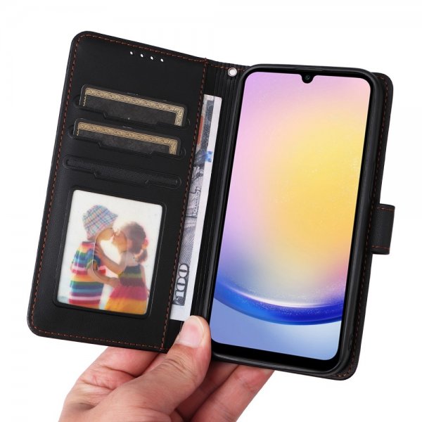 Betopnice Samsung Galaxy A25 Etui Avtagbart Deksel 005 Svart