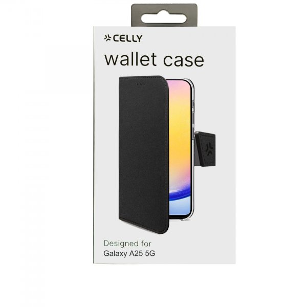 Celly Samsung Galaxy A25 Etui Wally Wallet Case Svart