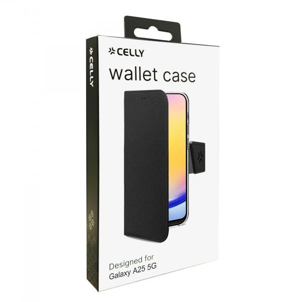 Celly Samsung Galaxy A25 Etui Wally Wallet Case Svart