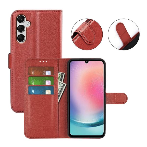 Samsung Galaxy A25 Etui med Stativ Brun
