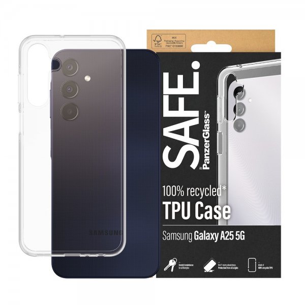 SAFE. by PanzerGlass Samsung Galaxy A25 Deksel Soft TPU Case Transparent
