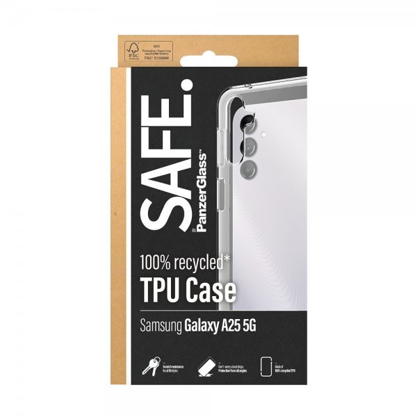 SAFE. by PanzerGlass Samsung Galaxy A25 Deksel Soft TPU Case Transparent
