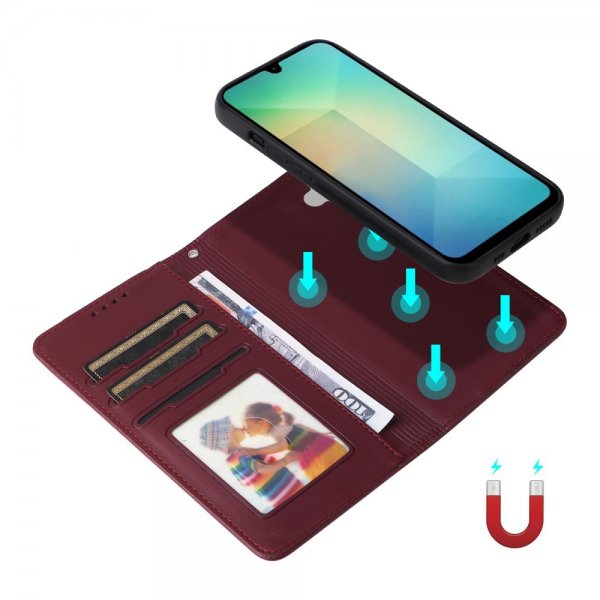 Betopnice Samsung Galaxy A26 Etui Avtagbart Deksel 005 Rød