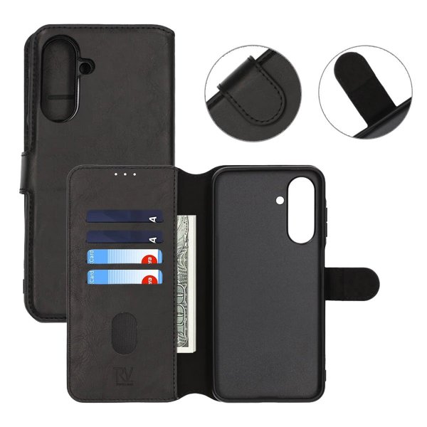 Rvelon Samsung Galaxy A26 Etui Detachable Wallet Case Svart