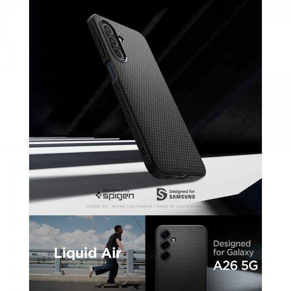 Spigen Samsung Galaxy A26 Deksel Liquid Air Matte Black