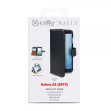 Celly Samsung Galaxy A3 2017 Etui Wally Wallet Case Svart
