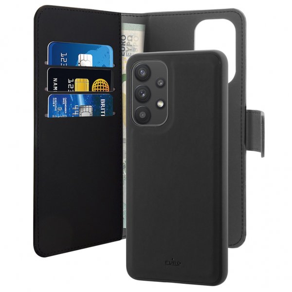 Puro Samsung Galaxy A33 5G Etui 2-i-1 Lommeboketui Svart