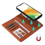 Betopnice Samsung Galaxy A33 5G Etui Avtagbart Deksel 005 Brun