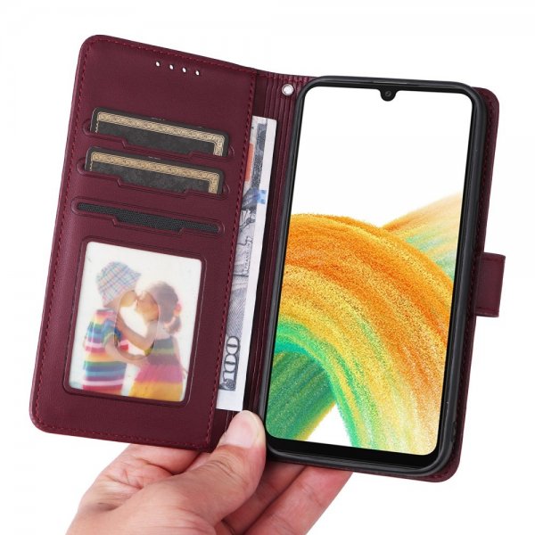 Betopnice Samsung Galaxy A33 5G Etui Avtagbart Deksel 005 Rød