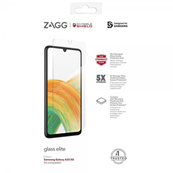 Zagg InvisibleShield Samsung Galaxy A33 5G Skjermbeskytter Glass Elite
