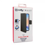 Celly Samsung Galaxy A34 5G Etui Wally Wallet Case Svart