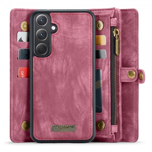 CaseMe Samsung Galaxy A35 Etui 008 Series Avtakbart Deksel Rød