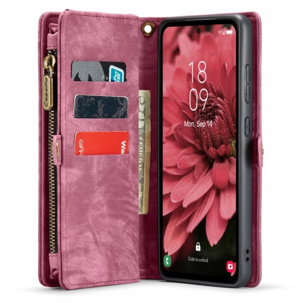 CaseMe Samsung Galaxy A35 Etui 008 Series Avtakbart Deksel Rød