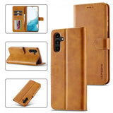Lc.Imeeke Samsung Galaxy A35 Etui med Kortlomme stativfunksjon Lysebrun