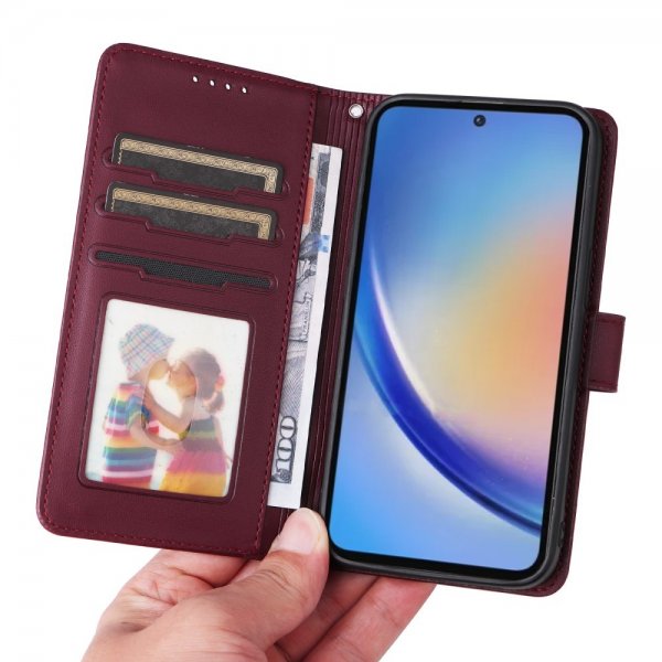 Betopnice Samsung Galaxy A35 Etui Avtagbart Deksel 005 Rød