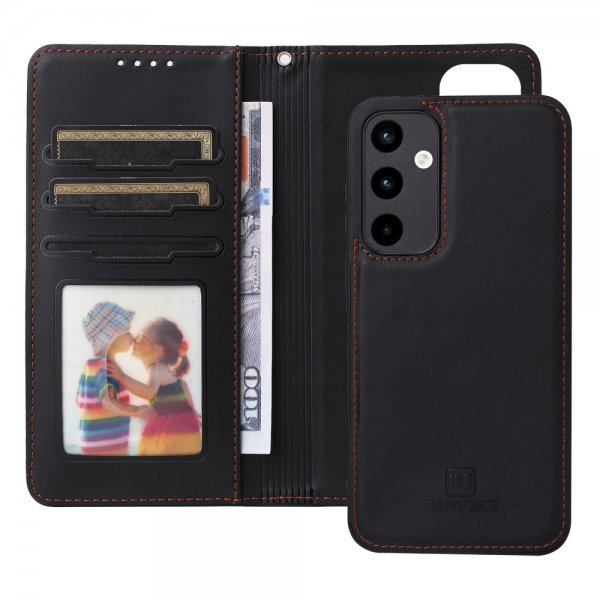 Betopnice Samsung Galaxy A35 Etui Avtagbart Deksel 005 Svart
