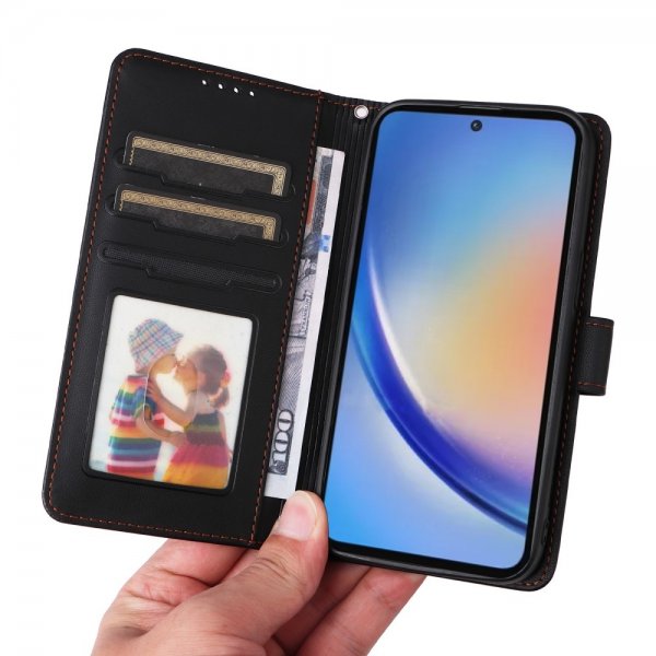 Betopnice Samsung Galaxy A35 Etui Avtagbart Deksel 005 Svart