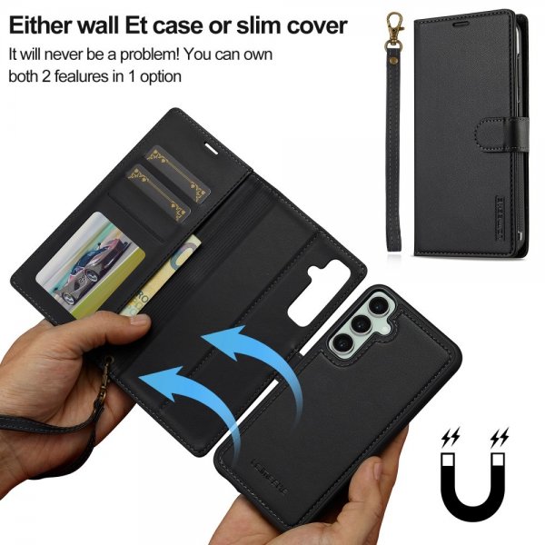 Lc.Imeeke Samsung Galaxy A35 Etui Avtagbart Deksel L2 Series MagSafe Svart