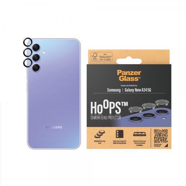 PanzerGlass Samsung Galaxy A35 Kamerabeskytter Hoops Svart