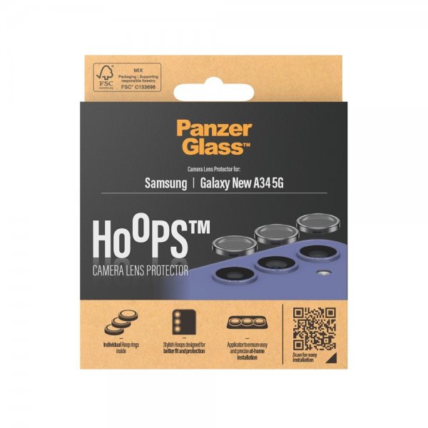 PanzerGlass Samsung Galaxy A35 Kamerabeskytter Hoops Svart