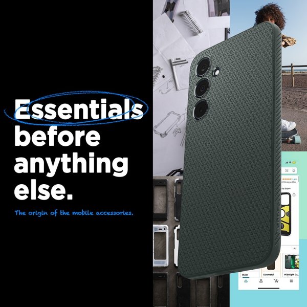 Spigen Samsung Galaxy A35 Deksel Liquid Air Abyss Green