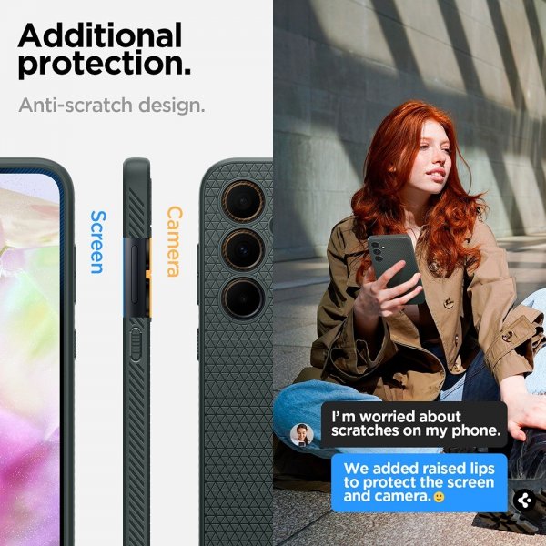 Spigen Samsung Galaxy A35 Deksel Liquid Air Abyss Green