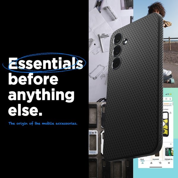 Spigen Samsung Galaxy A35 Deksel Liquid Air Matte Black