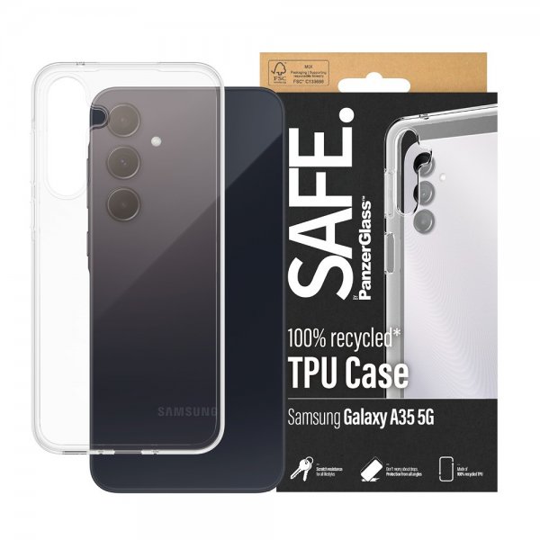 SAFE. by PanzerGlass Samsung Galaxy A35 Deksel Soft TPU Case Transparent
