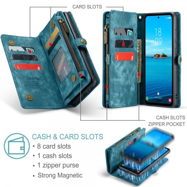 CaseMe Samsung Galaxy A36 Etui 008 Series Avtakbart Deksel Blå