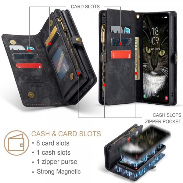 CaseMe Samsung Galaxy A36 Etui 008 Series Avtakbart Deksel Svart