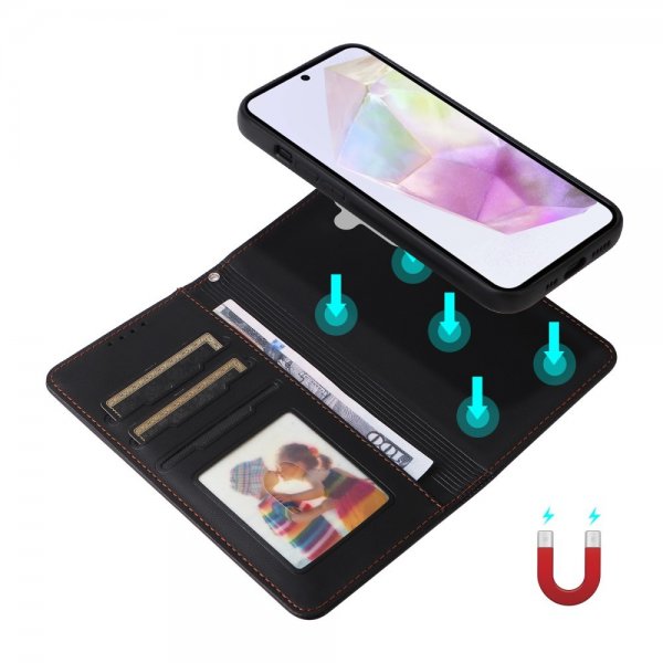 Betopnice Samsung Galaxy A36 Etui Avtagbart Deksel 005 Svart