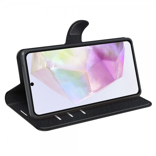 Samsung Galaxy A36/Galaxy A56 Etui Litchi Svart