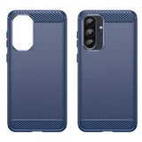 Samsung Galaxy A36/Galaxy A56 Deksel Børstet Karbonfibertekstur Blå